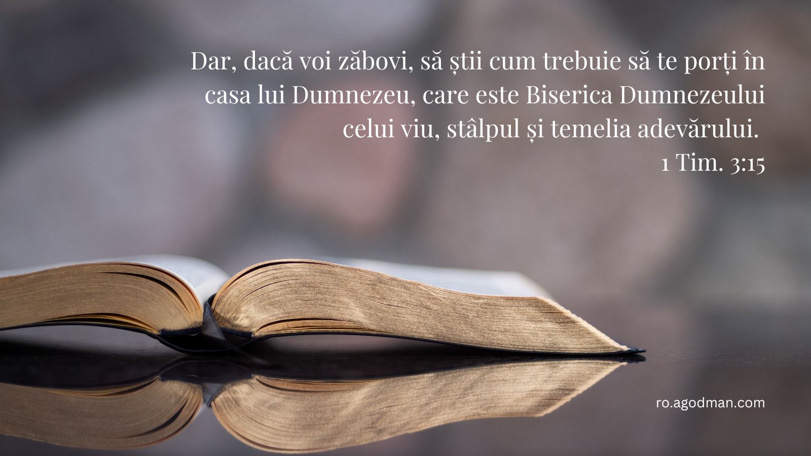 Dar, dacă voi zăbovi, să știi cum trebuie să te porți în casa lui Dumnezeu, care este Biserica Dumnezeului celui viu, stâlpul și temelia adevărului.  1 Tim. 3:15