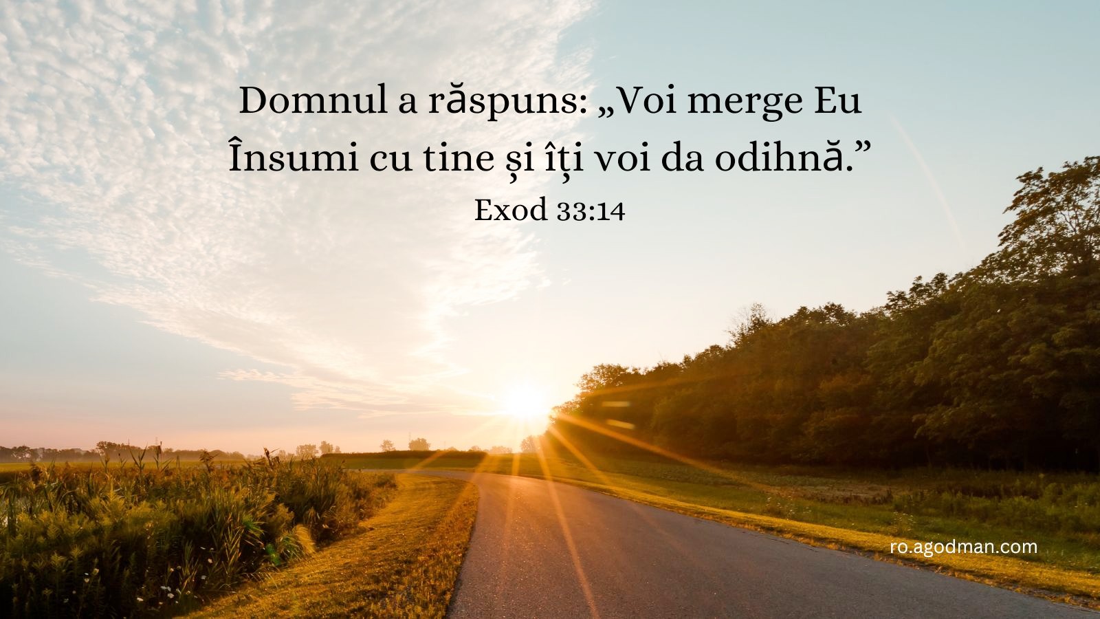 Domnul a răspuns: „Voi merge Eu Însumi cu tine și îți voi da odihnă.” Exod 33:14